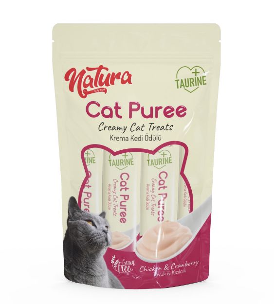 Picture of Natura Kedi Püre Kremli Tavuk ve Kızılcık Ödül 5 Adet