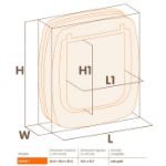 Picture of Ferplast Swing 7 Manyetik Mıknatıslı Kedi Kapısı Beyaz 13,5 cm x 13,7 cm