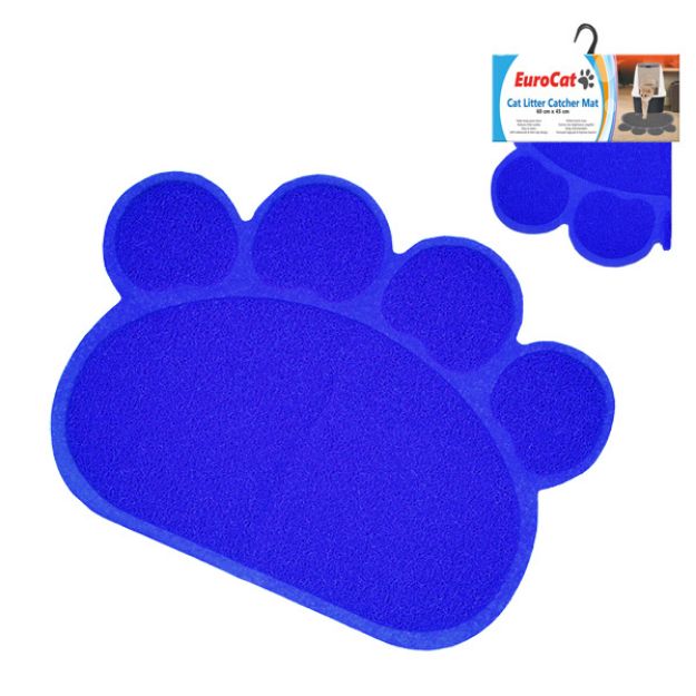 Picture of Cat Litter Kedi Tuvalet Önü Paspası Patili Lacivert