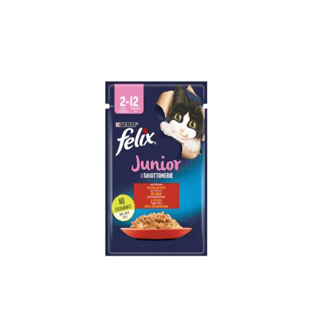 Picture of Felix Pouch Jöle İçinde Sığır Etli Yavru Kedi Konservesi 85gr