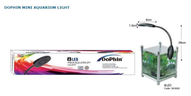 Picture of Dophin 8 Led Mini Akvaryum Aydınlatma Armatür