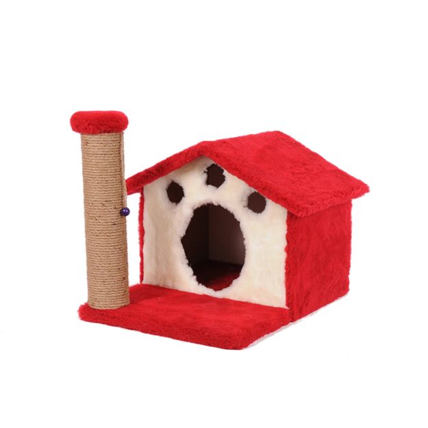 Picture of Cathause Kedi Evi Yuvalı 45 Cm Kırmızı