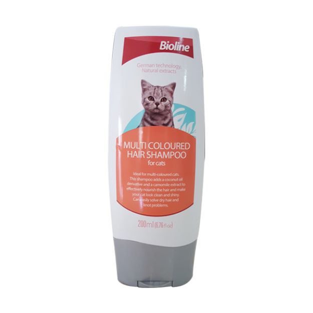 Picture of Bioline Kedi Şampuanı Çok Renkli Kediler İçin 200 Ml