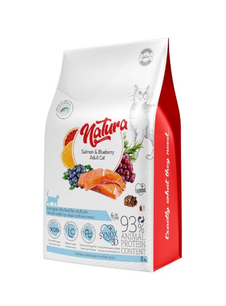 Picture of Natura LowGrain Adult Cat Food with Salmon & Blueberry 2,25kg