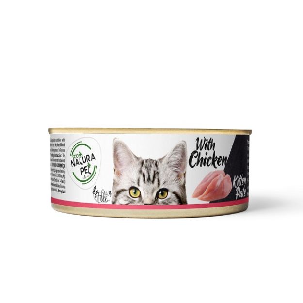 Picture of Eco Natura Pet Tavuklu Yavru Kedi Konservesi Püre 80 Gr