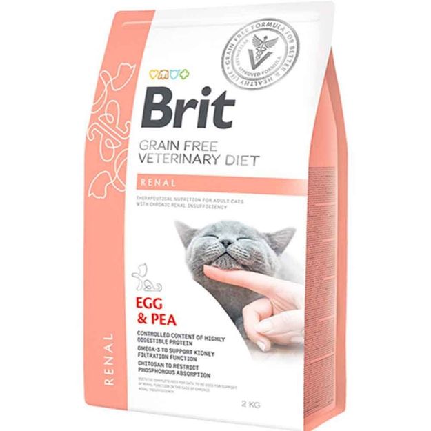 Picture of Brit Veterinary Diet Renal Böbrek Yetmezliği için Tahılsız Kedi Maması 2 Kg