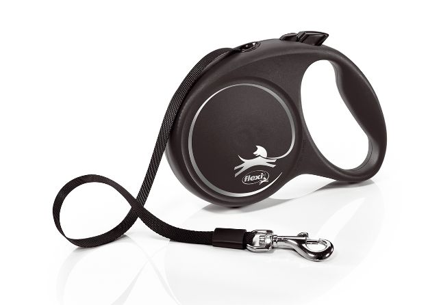 Picture of Flexi Black Design Otomatik Şerit Köpek Gezdirme Kayışı 5m [L] (Siyah)