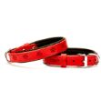 Picture of Konfor Deri Pati Desenli Boyun Tasması Kırmızı 2x35-40cm Sbt2036mred