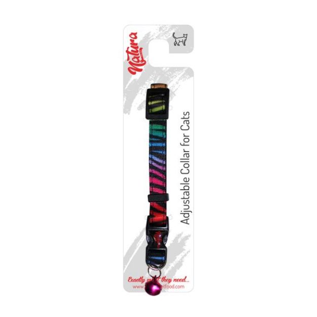Picture of Natura Adult Cat Collar - Raınbow Zebra