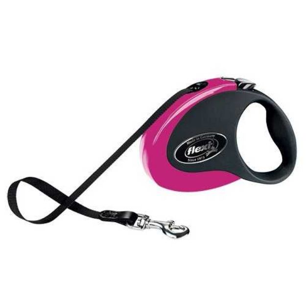 Picture of Flexi Collection Otomatik Kedi Köpek Uzatma Tasma Şerit 5 Mtr Medium Pembe