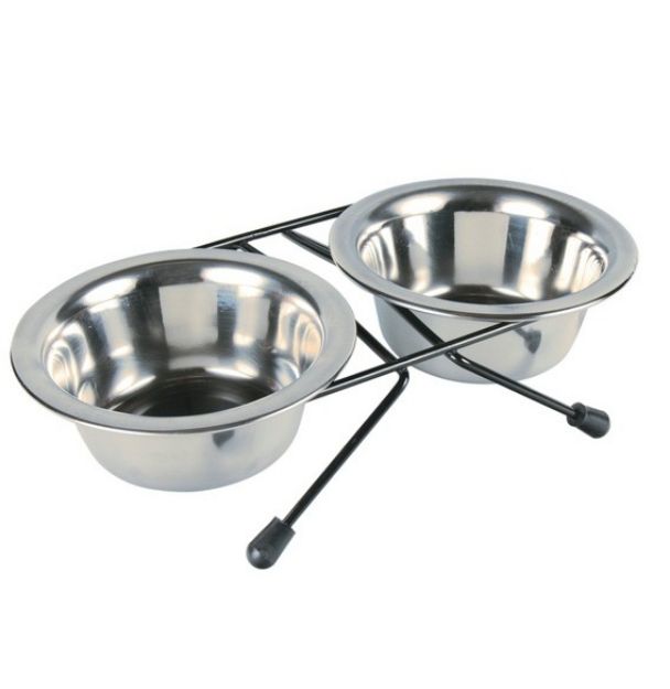 Picture of Trixie Paslanmaz Çelik Kedi Köpek İkili Mama Su Kabı Large 2x1,8lt