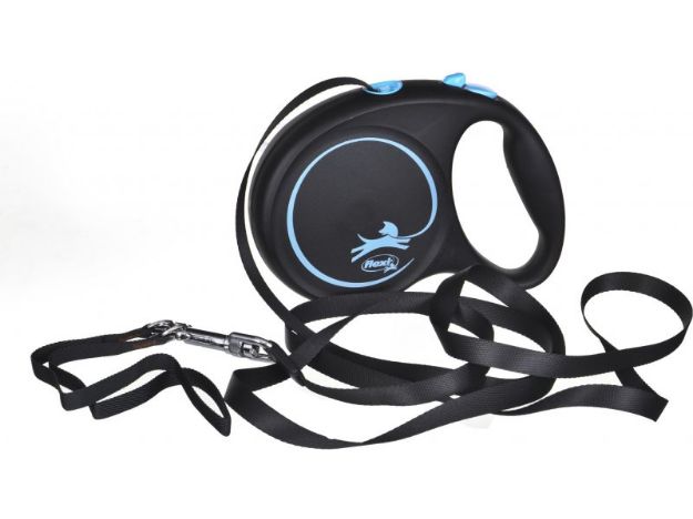 Picture of Flexi Black Design Otomatik Şerit Köpek Gezdirme Kayışı 5m [L] (Mavi)