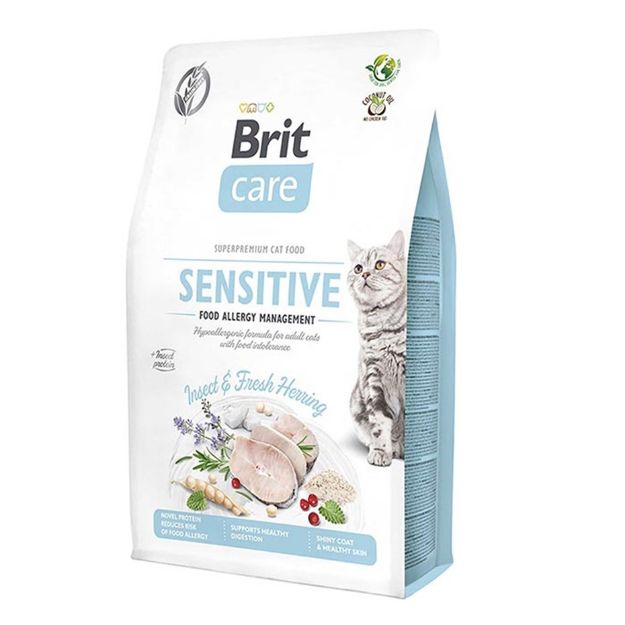 Picture of Brit Care Sensitive HypoAllergenic Böcek Tahılsız Yetişkin Kedi Maması 2 Kg