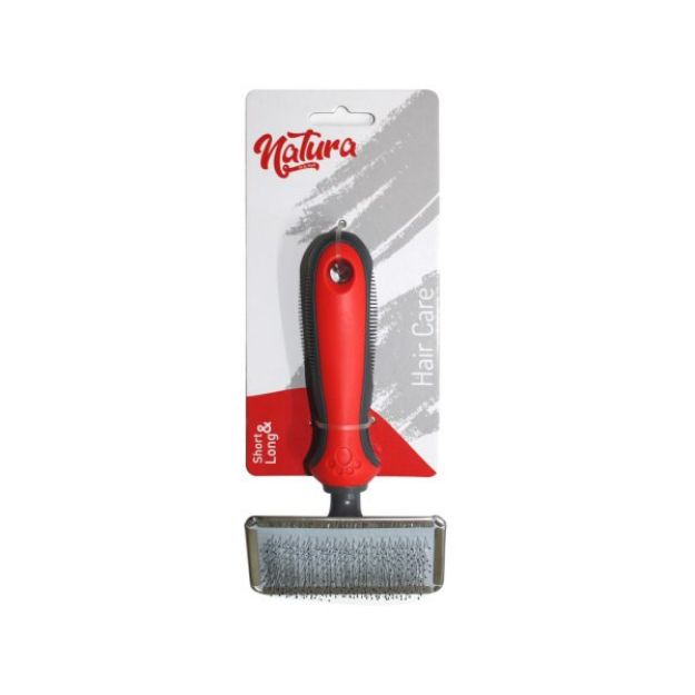 Picture of Natura Kedi Köpek İnce Uç Toplu Metal Çer. Fırça MK9502 Medium
