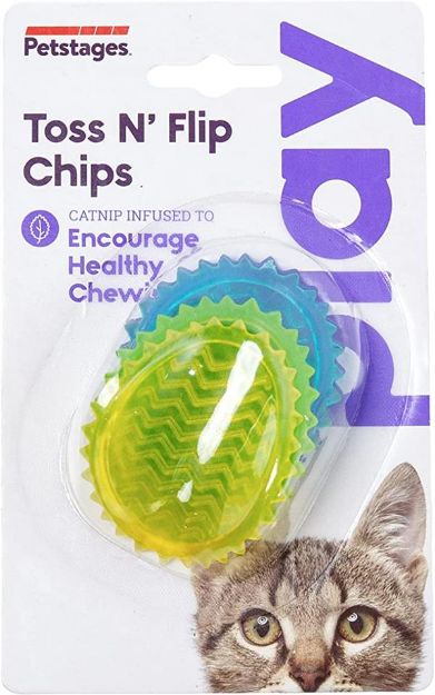 Picture of Petstages Toss N' Flip Chips Chew Kedi Oyuncağı, Mavi - 67842 