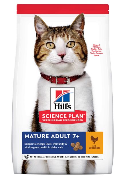 Picture of Hills Mature Adult 7+ Tavuklu Yaşlı Kedi Maması 3 Kg