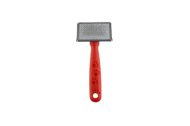 Picture of Zampa Slikon Top Başlıklı Kedi ve Köpek Fırçası Small 14x6cm, Kırmızı	