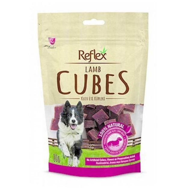 Picture of Reflex Kuzu Dilim Küp Köpek Kurutulmuş Et Ödülü 80 gr