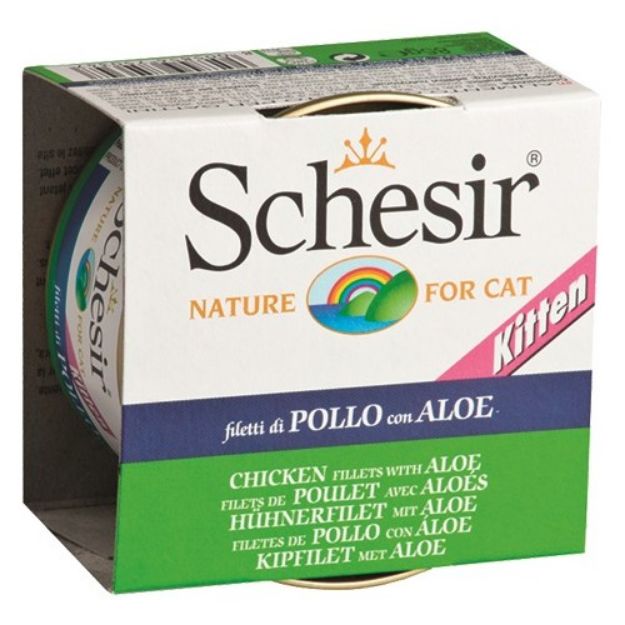 Picture of Schesir Kitten Tavuk Etli ve Aloeveralı Yavru Kedi Konservesi 85 gr
