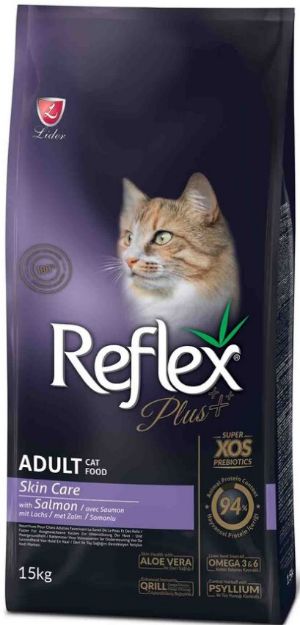 Picture of Reflex Plus Adult Cat Skin Care Salmon 15 Kg