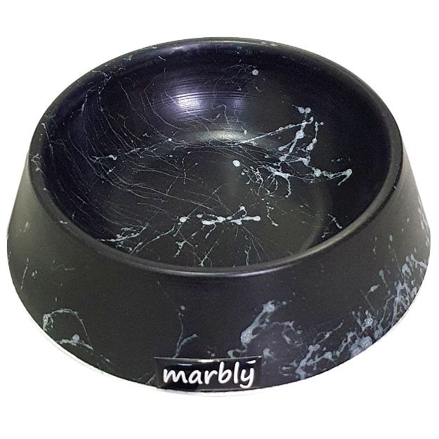 Picture of Marbly Black White 08oz mama ve su kabı