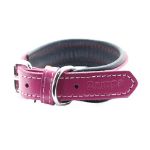 Picture of Zampa Yumuşak Dokulu Gerçek Deri Soho Köpek Boyun Tasması 3x54 cm Pembe