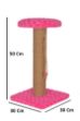 Picture of PetPretty Oturaklı Kedi Tırmalama Tahtası 50 Cm Pembe