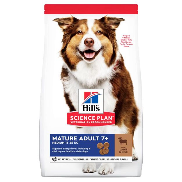 Picture of Hills Kuzulu Ve Pirinçli Orta Boy Irk Yaşlı Köpek Maması 2,5 Kg
