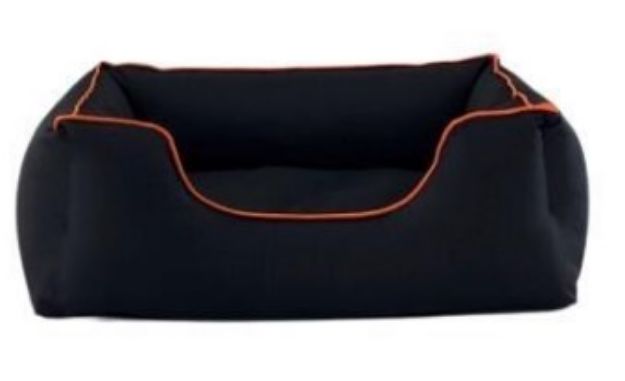 Picture of Pet Comfort Alpha Köpek Yatağı Siyah Turuncu Biye M 80x65cm