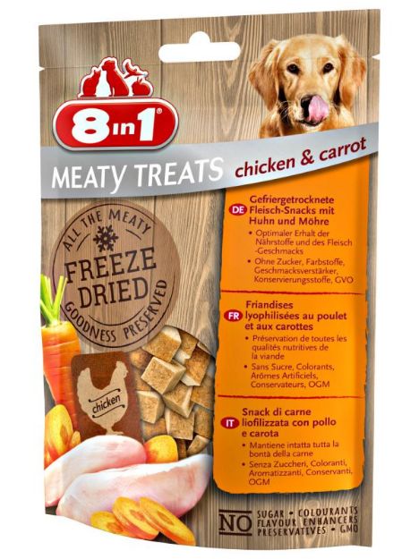 Picture of 8IN1 Dondurularak Kurutulmuş Chicken & Carrot 50 Gr