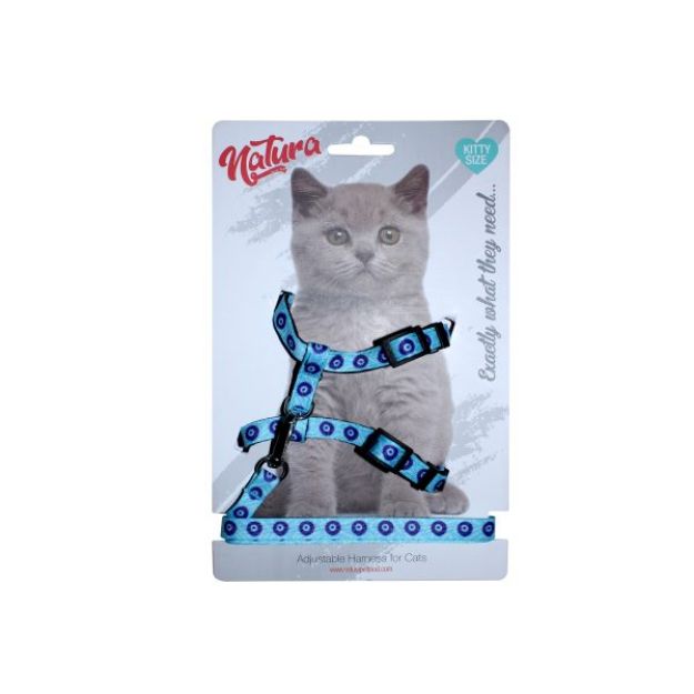 Picture of Natura Yavru Kedi Bel Tasması Nazar Boncuklu - Mavi