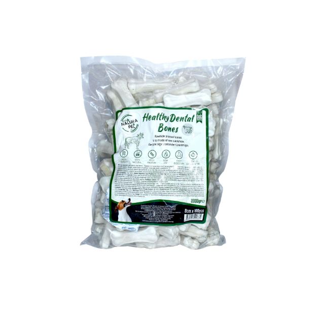 Picture of Eco Natura Pet Healty Dental Bones Beyaz Pres Kemik 8cm 100lü 2000Gr