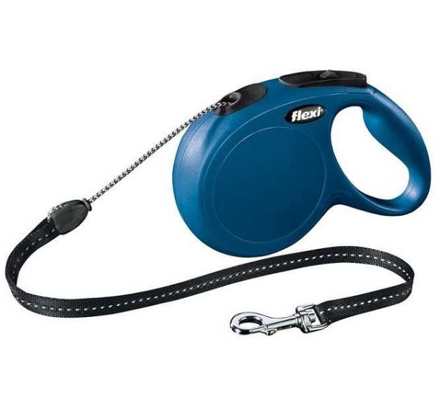 Picture of Flexi New Classic İpli Medium Otomatik Gezdirme 5 Mtr Mavi