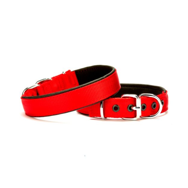 Picture of Doggie Dokuma Softlu Sade Köpek Boyun Tasması Kırmızı  DSBT-2510 L