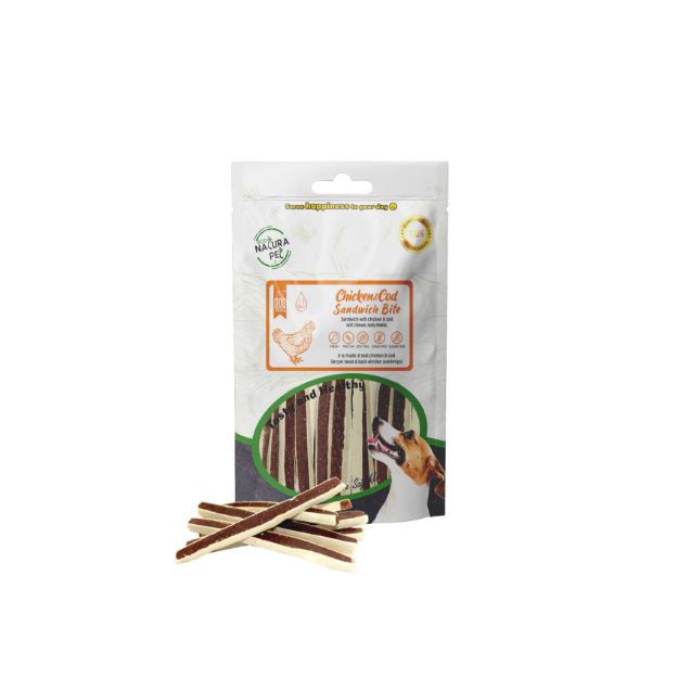 Picture of Eco Natura Pet Chicken&Cod Sandwich Tavuklu Sandviç Köpek Ödülü 100Gr
