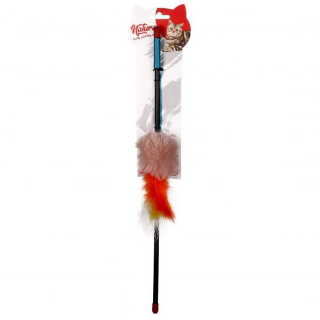 Picture of Natura Tüylü Peluş Top Kedi Olta Oyuncak 45 cm