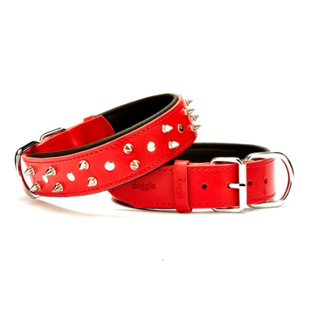Picture of Doggie Yumuşak Dokulu Çivili Köpek Boyun Tasması Kırmızı SBT-4012 L