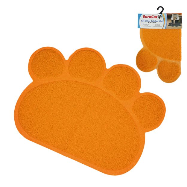 Picture of Cat Litter Kedi Tuvalet Önü Paspası Patili Turuncu