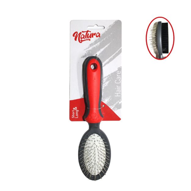 Picture of Natura Çift Tarafı Kedi Köpek Oval Fırça MK325 Small
