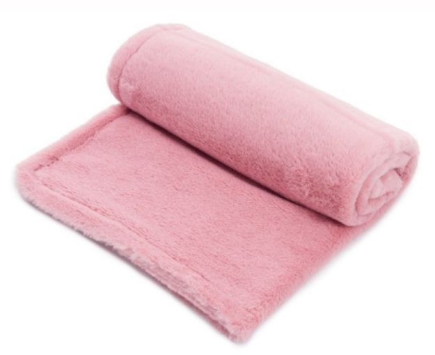 Picture of Pet Comfort Lodix Toz Pembe Köpek Battaniyesi M 100x70cm	