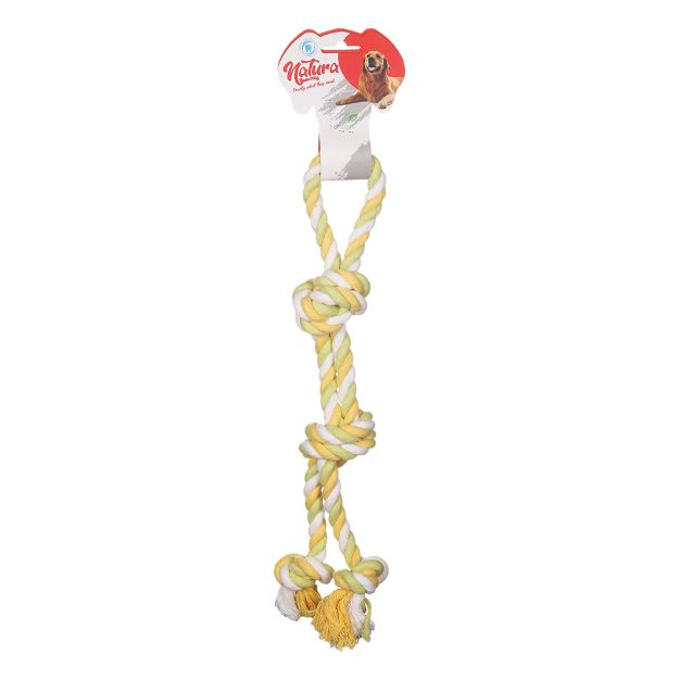 Picture of Natura İkiz Düğüm Çekme Halat Köpek Oyuncak 40 cm