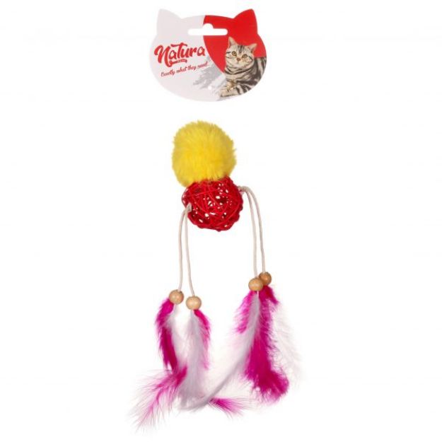 Picture of Natura Tüylü Bambu Peluş Top Kedi Oyuncak 25 cm