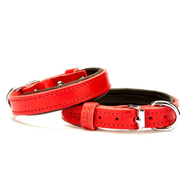 Picture of Doggie SBT-1510S Yumuşak Dokulu Sade Boyun Tasması Kırmızı