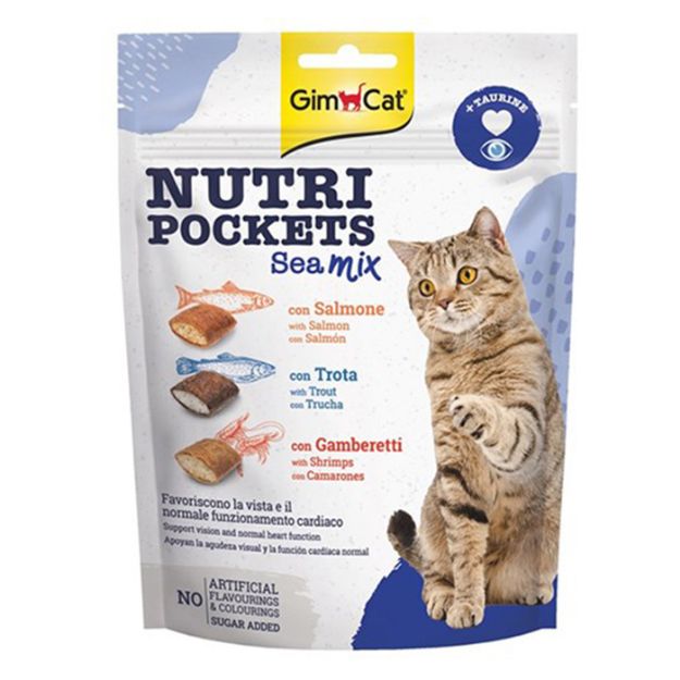 Picture of GimCat Nutripockets Sea Mix Taurinli Kedi Ödülü 150gr