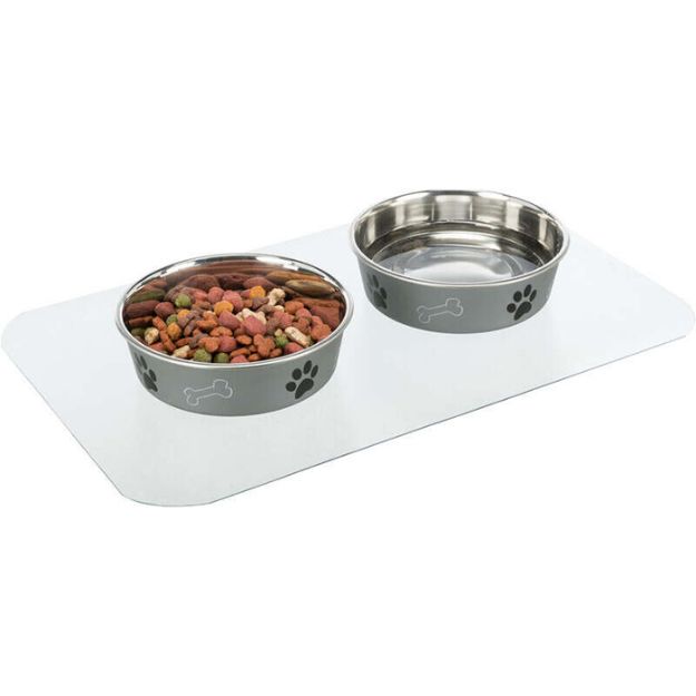 Picture of Trixie Köpek Mama ve Su Kabı Servisi, PVC, 48×30cm, Şeffaf