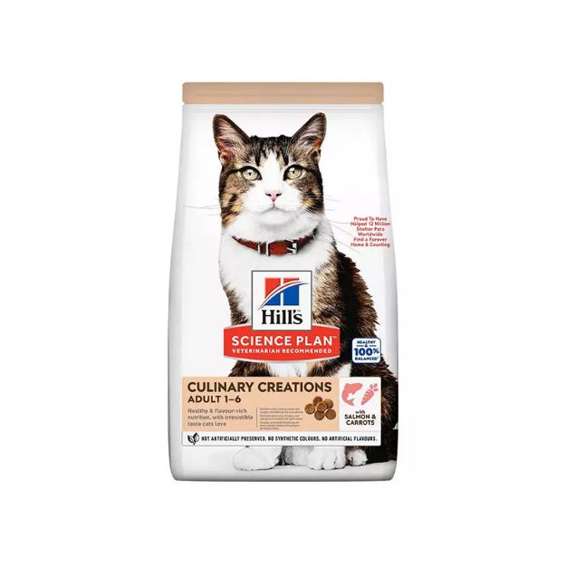 Picture of Hill's Culinary Creations Somonlu ve Havuçlu Yetişkin Kedi Maması 1,5kg