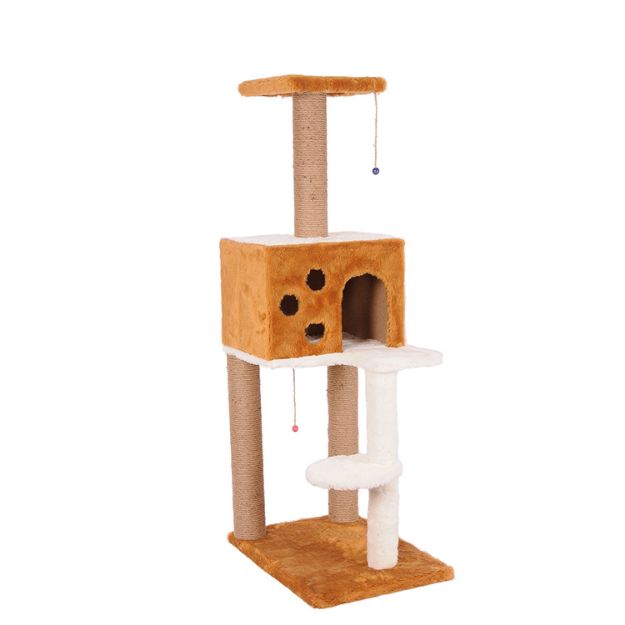 Picture of Cathause Kedi Kare Evli Merdivenli Tırmalama 124 Cm Kahverengi