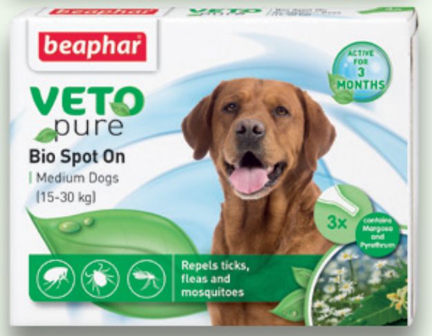 Picture of Beaphar Veto Bio Spot On Orta Irk Köpek Pire Kene Damlası