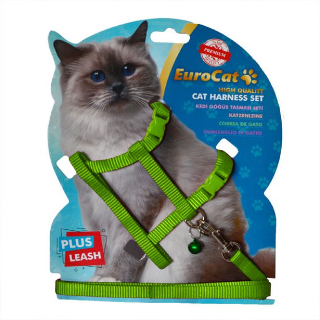Picture of Eurocat Kedi Göğüs Tasması Düz Yeşil