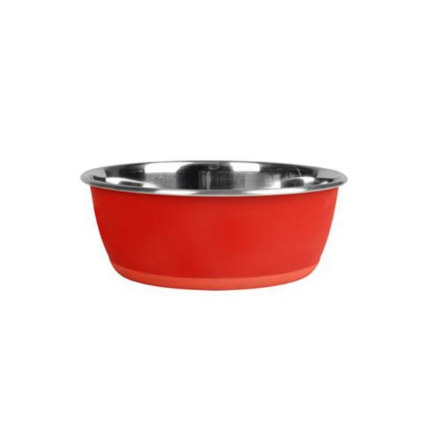 Picture of Flamingo Writable Paslanmaz Çelik Köpek Mama Kabı Kırmızı 15 Cm 950 Ml